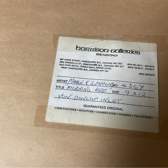 Guaranteed Original Marke K. Simmons “Morning Rest” - Picture 4 of 7